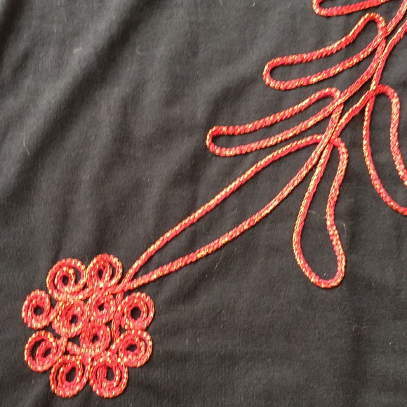 Catherines plus stretchy jacket red/gold embroider - Picture 8 of 8